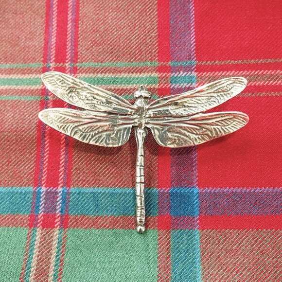 New Dragonfly Pewter Scarf Ring (Handmade in Scotland) - Picture 6 of 9